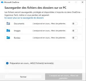 Ingenious Tech - OneDrive Dossiers à sauvegarder