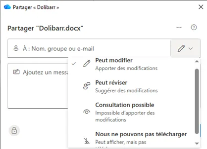 Ingenious Tech - OneDrive Paramètres Partage
