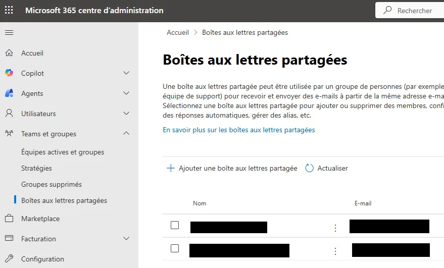 Ingenious Tech - Outlook Boites aux lettres partagées