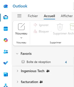 Ingenious Tech - Outlook Client avec Boîte Partagée
